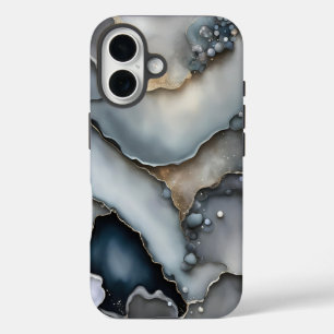 Gray Slate and Pebbles iPhone 16 Case