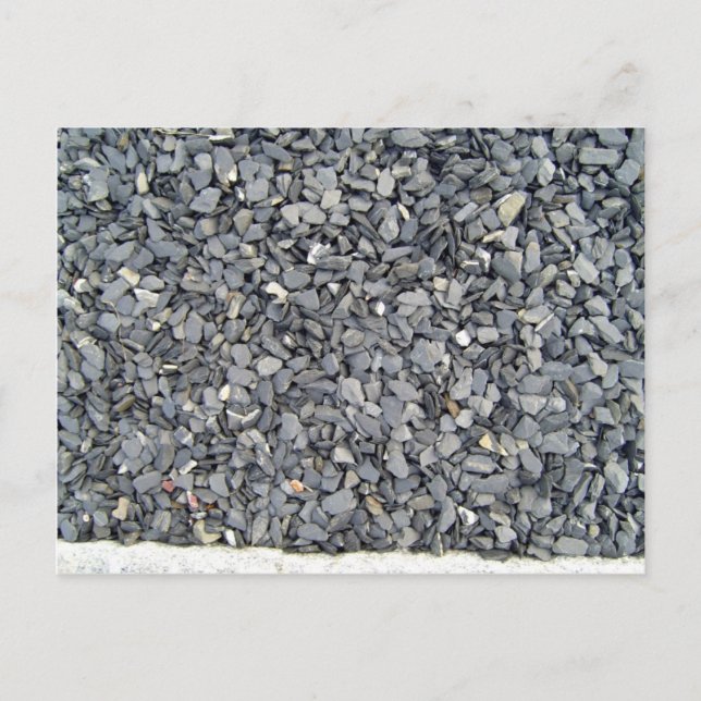 Gray Slate Chips Texture Postcard (Front)