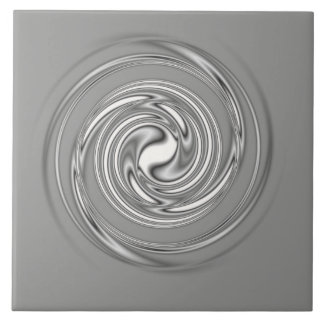 Gray Spiral Ceramic Tile