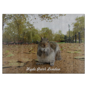 Gray Squirrel Hyde Park London. Cutting Board