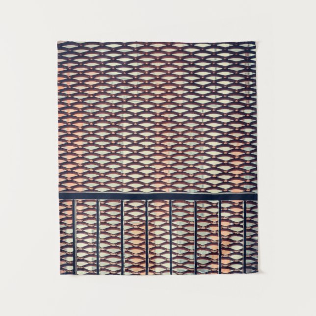 Gray steel fence tapestry (Front)