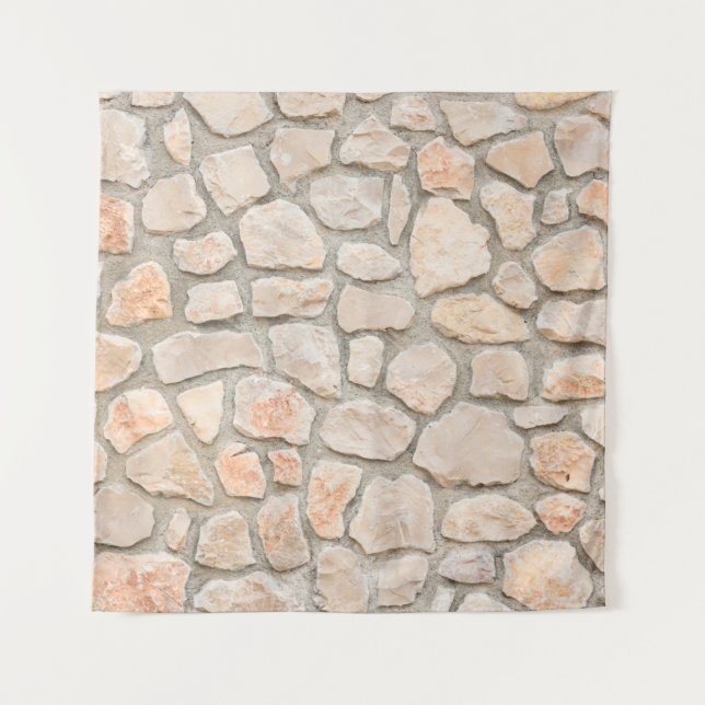 Gray stone wall background. stone, texture, wall,  tapestry (Front)