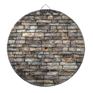 Gray Stone Wall Dartboard