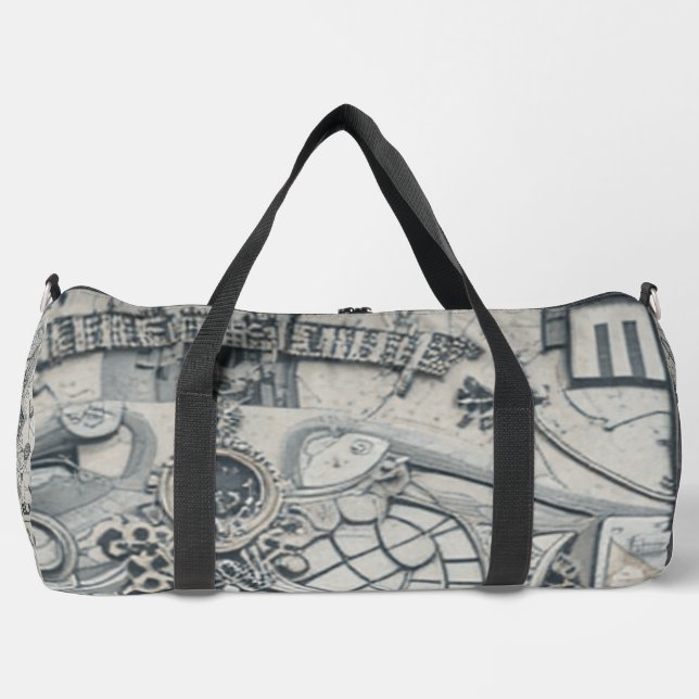 Gray Surialism Duffle Bag (Front)