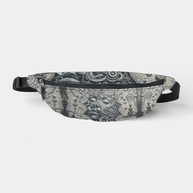 Gray Surialism Fanny Pack (Front)