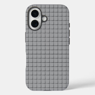 Gray Tile Pattern iPhone 16 Case