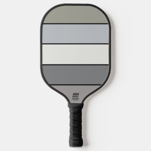 Gray Tones With Black Stripes On Watercolor Paper Pickleball Paddle