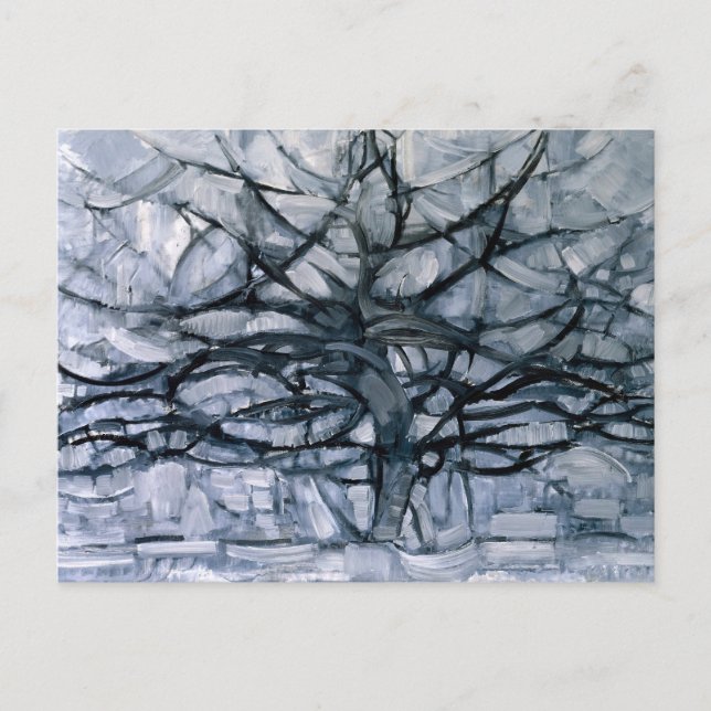 Gray Tree - Piet Mondrian - Abstract Art Postcard (Front)