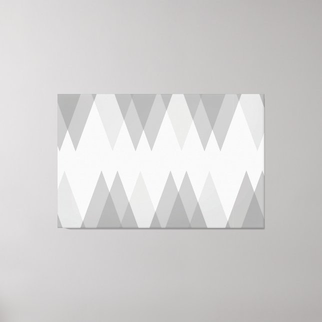Gray triangles canvas print (Front)