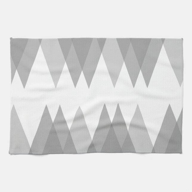Gray triangles kitchen towel (Horizontal)