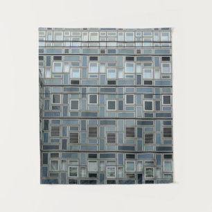 Gray wall paint building tapestry