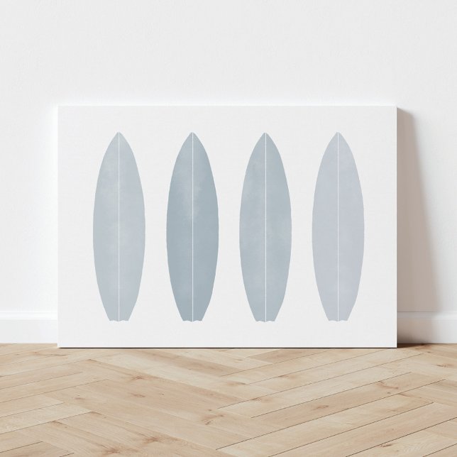 Gray Watercolor Surfboards Canvas Print (Creator Uploaded)