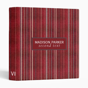 Gray & White Lines Binder