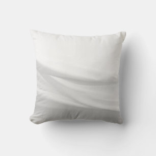 Gray & White Minimalist Abstract Waves Throw Pillow