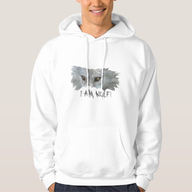 GRAY WOLF EYES Sweat - shirt à capuche de la faune (Devant)