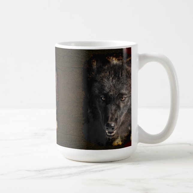 Gray Wolf Faune Art & Photographie Mug (Droite)