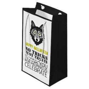Gray Wolf, Halloween Party Small Gift Bag
