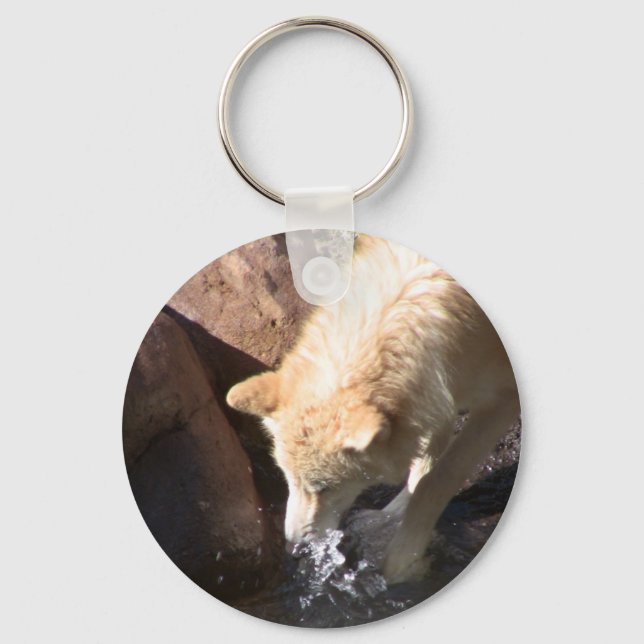 Gray Wolf Keychain (Front)