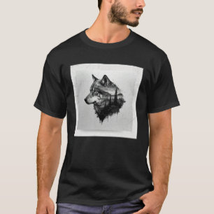 Gray Wolf Paint Splatter Warrior Wild Animal Uniqu T-Shirt