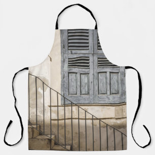 GRAY WOODEN WINDOW APRON