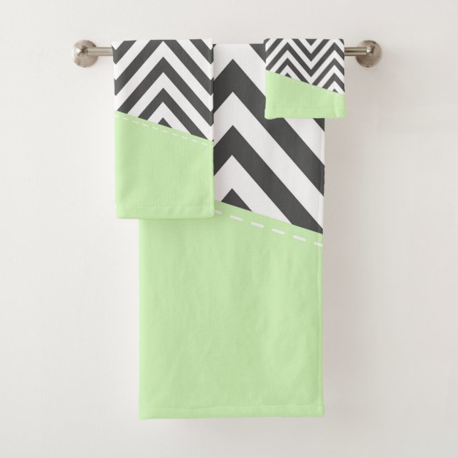 Gray Zigzag, Gray Chevron, Zigzag Pattern, Mint (En situation)
