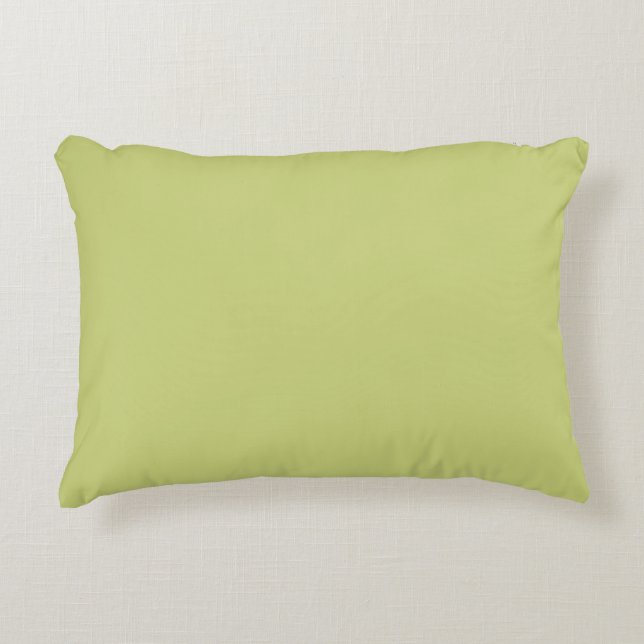 Grayish apple green accent pillow (Front)