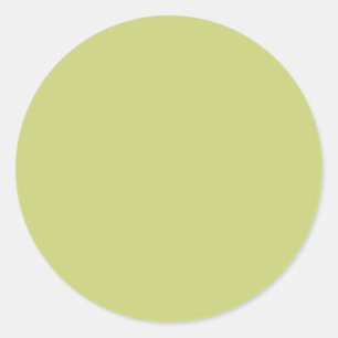  Grayish apple green (solid colour)  Classic Round Sticker