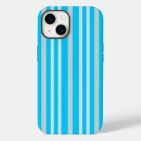 Grayish Grey Green Line Stripes On Sky Blue