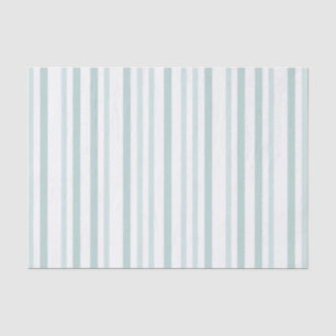 Grayish Grey Green Line Stripes On White Tissue Paper