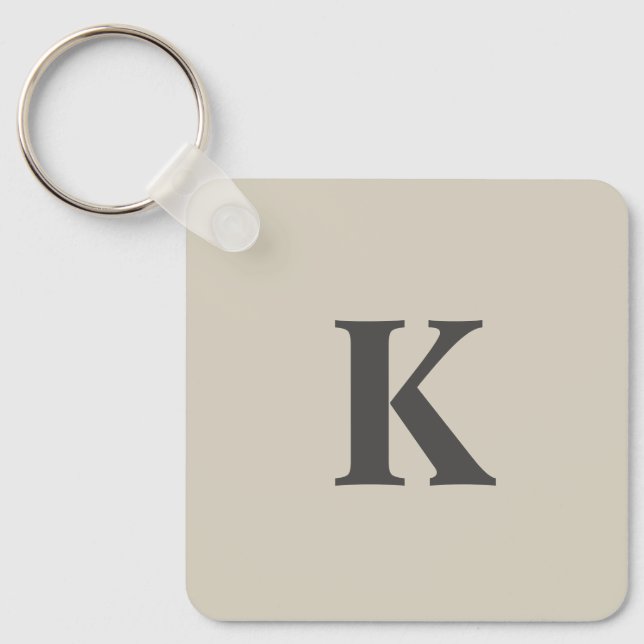 Grayish personalized keychain (Front)
