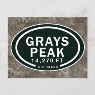 Grays Peak Carte postale CO Mountain de 4 270 pi