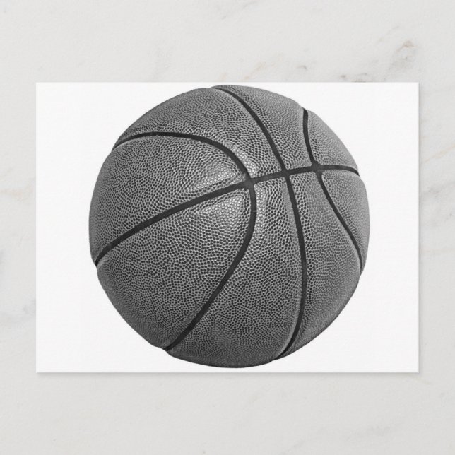 Grayscale Basketball Postcard (Front)