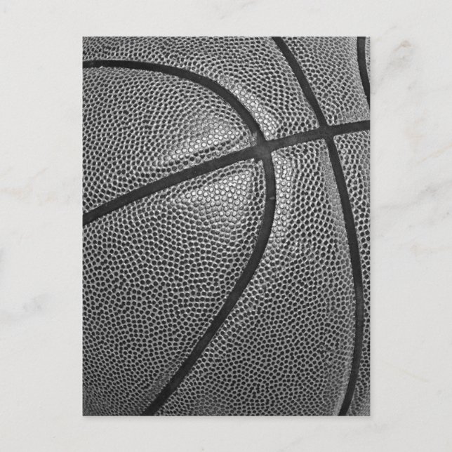 Grayscale Basketball Postcard (Front)