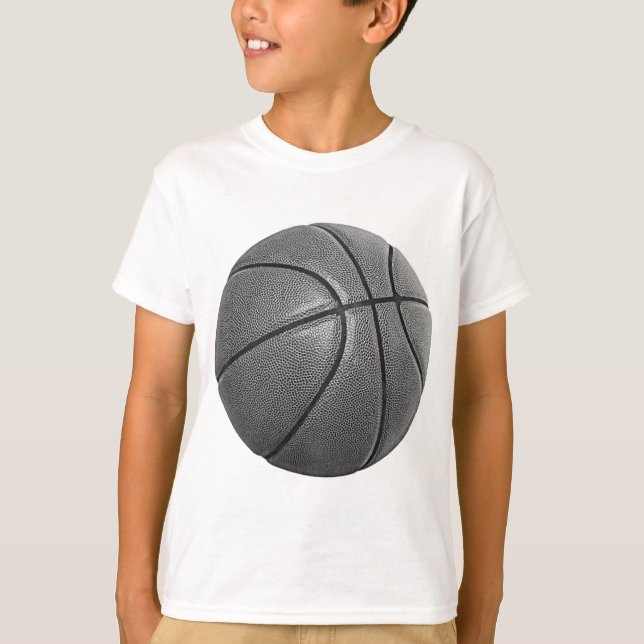 Grayscale Basketball T-Shirt (Front)