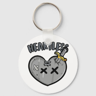 Grayscale Heart & Sword Poster Punk Rock Aesthetic Keychain