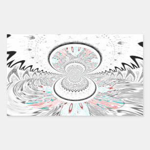 Grayscale Kaleidoscope Art Print Sticker