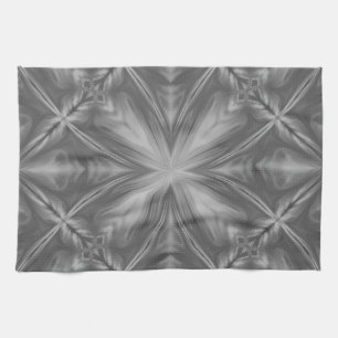Grayscale Monochrome Cloudy Grey Abstract Pattern Kitchen Towel