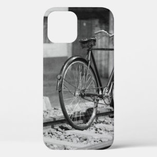 GRAYSCALE PHOTO OF COMMUTER BIKE iPhone 12 CASE