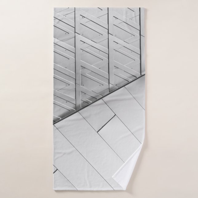 Grayscale photo of flooring bath towel (Bath Towel)