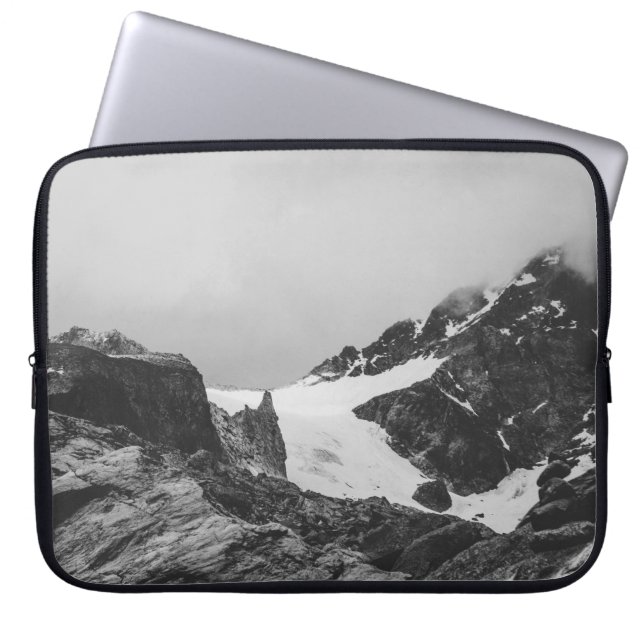 GRAYSCALE PHOTOGRAPHY OF SNOW COVER MOUNTAIN (Front)