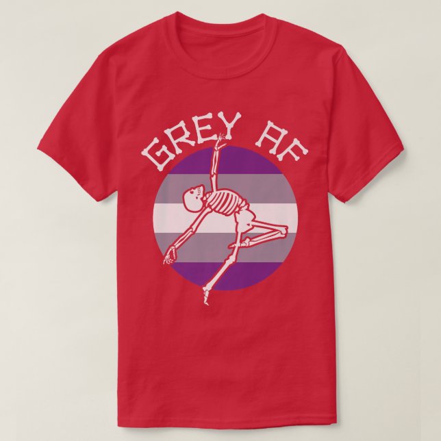 Grayseual  Gay Skeleton  Nonbinary Love  T-Shirt (Design Front)