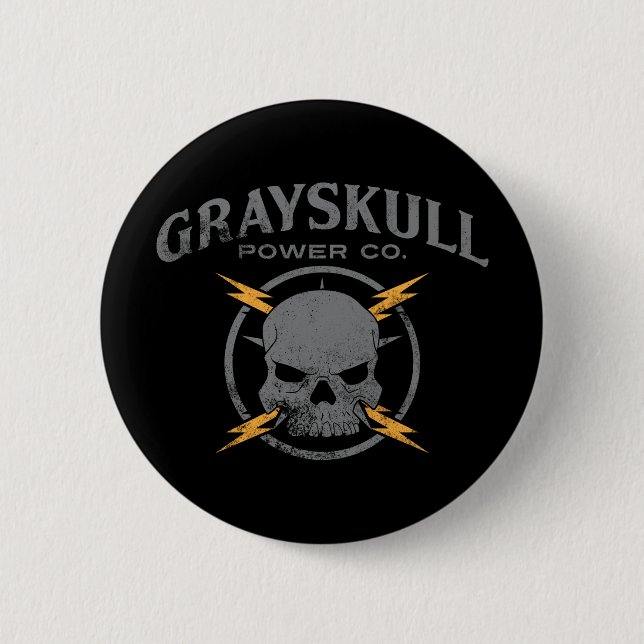 Grayskull Power Co. 2 Inch Round Button (Front)