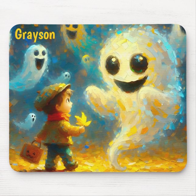 GRAYSON  ~ Halloween Ghosts ~  Mouse Pad (Front)