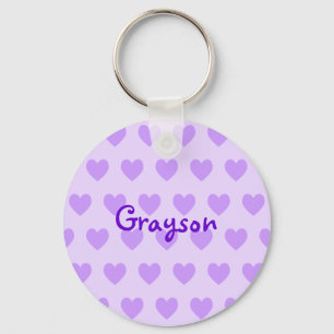 Grayson in Purple Keychain