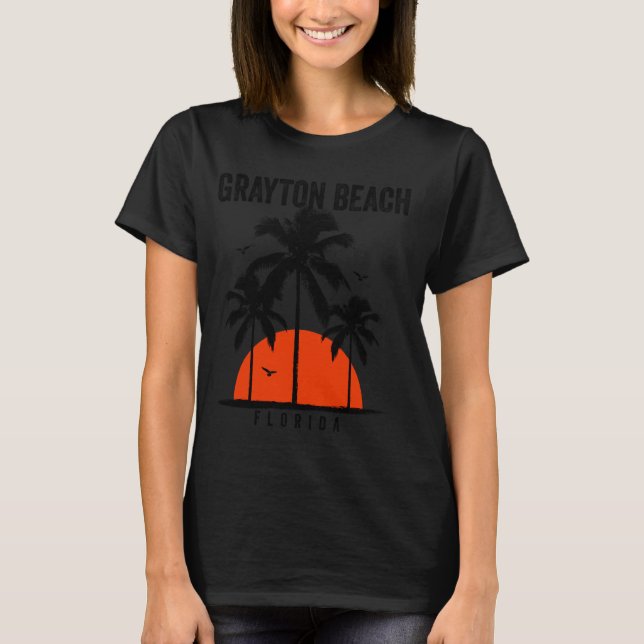 Grayton Beach Florida Surfing Surfboarding T-Shirt (Front)