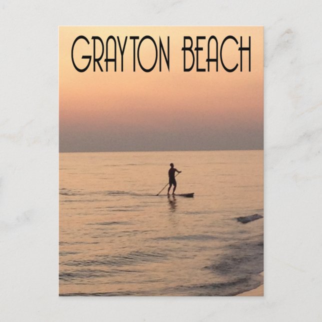 Grayton Beach paddleboarding Postcard (Front)