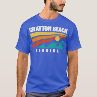 Grayton Beach State Park Florida Retro Waves T-Shirt