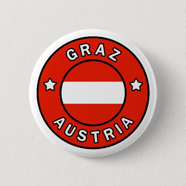 Graz Austria 2 Inch Round Button (Front)