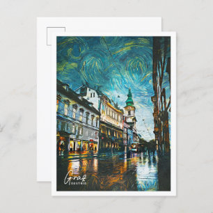 Graz Austria Beautiful Oil Paint Landscape  Postcard