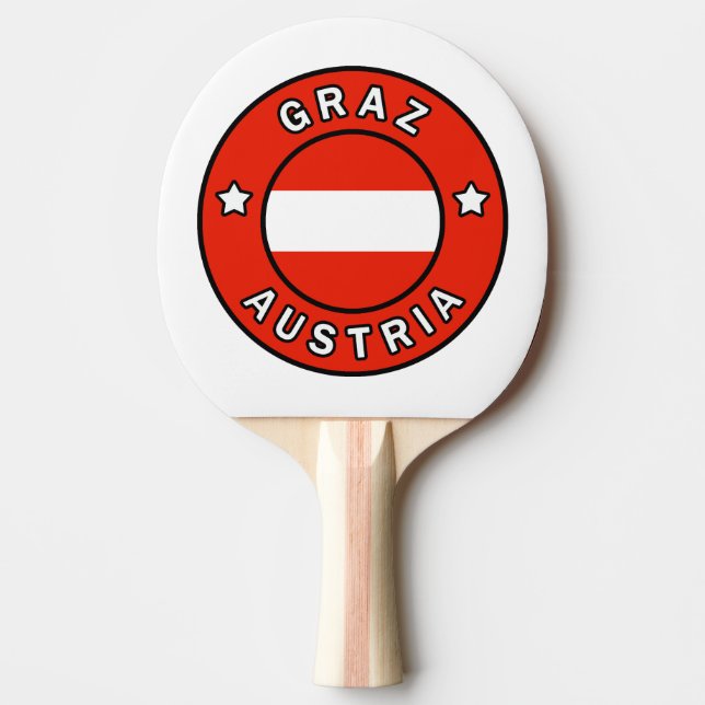 Graz Austria Ping Pong Paddle (Front)